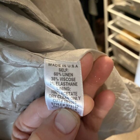 Trina Turk Beige Linen Blazer Women’s Size 4 - Very Good Condition - Picture 6 of 7